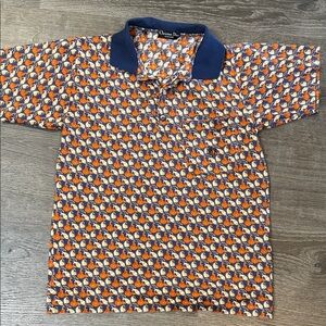 Dior Blue and Orange Patterned Polo